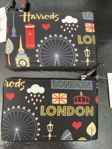 Harrods London Glitter Pocket Folding Nylon  Tote Shoulder Straps NWT - $44.55