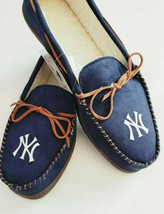 New York Yankees MLB Mens Moccasins Hard Rubber Sole Slippers NEW Indoor/Outdoor - £29.55 GBP