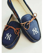 New York Yankees MLB Mens Moccasins Hard Rubber Sole Slippers NEW Indoor... - £25.16 GBP