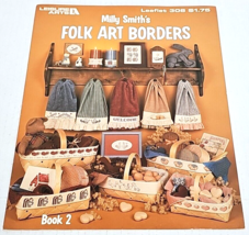 Leisure Arts Milly Smith&#39;s Folk Art Borders Book 2 - Cross Stitch Leafle... - £3.21 GBP