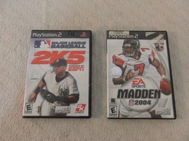 Playstation 2 MLB 2K5 &amp; Madden 2004 Video Game Set Missing Madden Manual... - £12.06 GBP