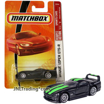 Year 2008 Matchbox Sports Cars 1:64 Die Cast Car #22 - Black DODGE VIPER GTS-R - £15.97 GBP