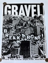 1992 GRAVEL Break A Bone Promo Poster 15x20 alt rock indie punk flyer grunge vtg - $8.00