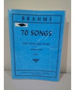 BRAHMS &quot;70 SONGS FOR VOICE AND PIANO - HIGH&quot; INTERNATIONAL PB ED VG- - $29.44