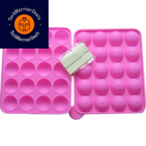 Rbenxia Silicone Cake Mold 20-cavity 22.5cm(L) X 18cm(W)/8.9 X 7.1, Hot Pink  - £15.51 GBP