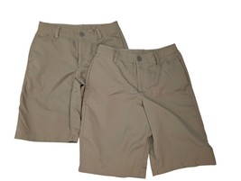 Lot Of 2 Boys Under Armour Khaki Tan Shorts Size Medium 10 /12 School Un... - $360.05 MXN