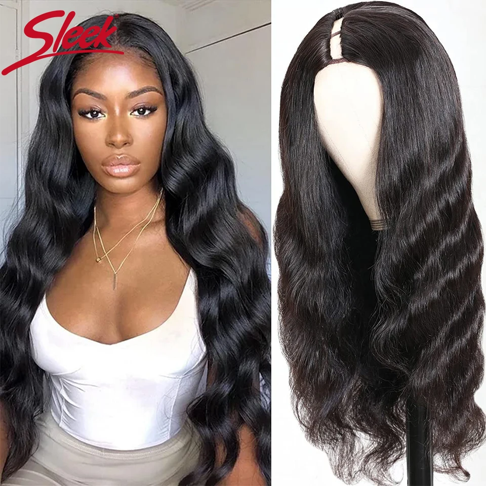 Sleek U Part Wig Body Wave Human Hair Wigs For Women Brazilian Remy Hair - $53.46+