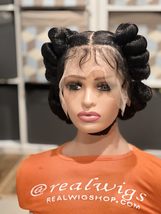 Real Wigs Braided wig, Bantu knots made on a full lace wig, wig for black women. - £123.56 GBP