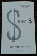 Save Money, Duty Free Cigarettes, Price List, Vintage Pamphlet VGC - £2.31 GBP