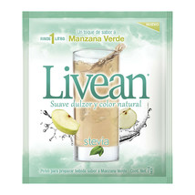 Livean Drink Mix~Green Apple Flavor Sweetened w/ STEVIA~7g ea. Get 10 pk&#39;s - $17.54