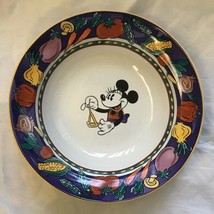 1 Vintage Disney 9” Bowl Serving Salad Pasta Vegetables Minnie Mouse Stoneware - £11.62 GBP