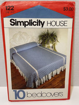 VTG Simplicity Sewing Pattern 122 Simplicity House 10 Bedcovers Card Patterns - £6.04 GBP