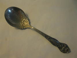 Stratford Silver Co. 1909 Lilyta Pattern Silver Plated 6" Berry / Sugar Spoon - $12.00