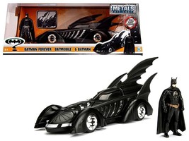 1995 Batman Forever Batmobile with Diecast Batman Figure 1/24 Diecast Mo... - $54.21