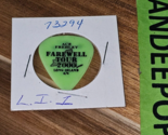 Ace Frehley Kiss Signature Green Guitar Pick Farewell Tour Long Island - £19.63 GBP