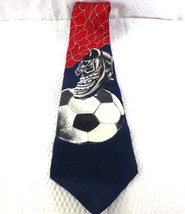 Soccer Theme Spencer &amp; Lowe 100% Silk Tie Made In USA - $9.49