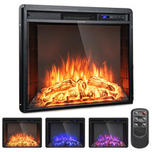 Costway 26&quot; Recessed Electric Fireplace heater W/ Remote Control 750W/1500W - £222.53 GBP