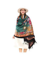 Anyyou 100% Pure Merino Wool Multicolor Poncho Winter Large Scarf Pashmi... - $97.90+