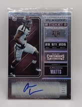 Armani Watts 2018 Panini Contenders Draft College Ticket Rookie Auto RC 11/15 - $9.80