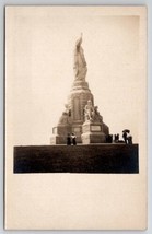 RPPC National Monument To The Forefathers Plymouth MA With Tourists Postcard B34 - £11.76 GBP