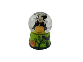 Disney Halloween Spooky Mickey Mouse Mini Water Snow Globe Green Black  - $9.85
