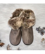 ISOTONER Woodlands Clog Style Slipper Shoe Microsuede Faux Fur size 9.5-... - $31.63