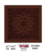 Hav-A-Hank BIG SIZED XL BROWN PAISLEY 27&quot;BANDANA Face Mask Head Wrap Nec... - $238.88 MXN