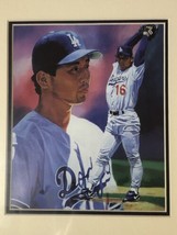 1995 Hideo Nomo Los Angeles Dodgers Kelly Russell Lithograph Print - £7.97 GBP