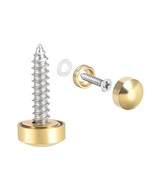 uxcell Mirror Screws Decorative Caps Cover Nails Polished Gold 10mm 4pcs - £11.85 GBP