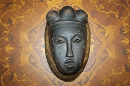 Old Antique Fine Wooden Punu Mukudj Okuyi African Mask Tribal Art Ceremo... - £146.25 GBP