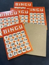 Vintage Cardboard Bingo Cards Hasbro Lot/6 Junk Journals Ephemera 3&quot;x 5”... - £7.87 GBP