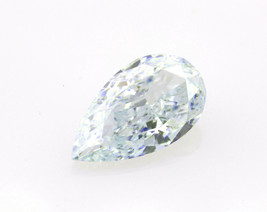 Real 0.34ct Natural Loose Fancy Very Light Blue Color Diamond GIA Pear Shape  - £5,326.73 GBP