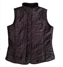 Coldwater Creek Quilted Vest Purple Snap Zipper Pockets Women&#39;s Size S NEW - £11.67 GBP