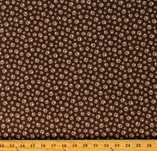 Cotton Paw Print Dogs Prints Animals Fabric Print by the Yard D653.19 - £9.20 GBP