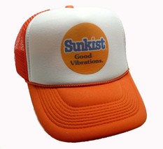 Vintage Sunkist Hat Trucker Hat Snap Back Cap Orange Soda Hat Adjustable New - £19.75 GBP