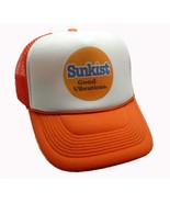 Vintage Sunkist Hat Trucker Hat Snap Back Cap Orange Soda Hat Adjustable... - £19.71 GBP