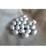 Set of 8 Small Silver wooden eggs Decorate for Easter Pysanky Pysanka Ha... - $14.97 CAD