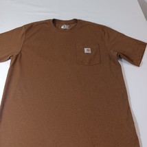 Carhartt Loose Fit K87-M Men’s Brown Cotton T-Shirt Pocket Short Sleeve Size M image 8