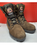 Brahma Hunter Men&#39;s Camo and Brown Boots Size 8 - £22.57 GBP