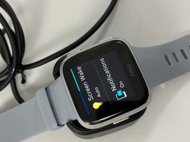 Fitbit Versa FB504 Smart Watch Small S Band Gray Silver Aluminum Case Fi... - $999.00