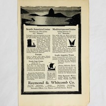 Vintage 1923 Raymond &amp; Whitcomb Company Travel Tour Agency Print Ad - $6.62