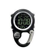Dakota Digital Clip Watch with Alarm, Timer, Stopwatch &amp; Dual Time - Black - $64.95