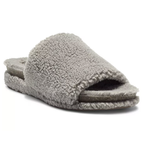 LUCKY BRAND Women&#39;s Gadini Slip-On Shearling Sandals | Grey | 8.5 - £17.48 GBP