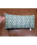 KEY WEST Blue Coral Tasseled Lumbar Throw Pillow Gorgeous 12&quot;x 24&quot; Coast... - $34.71 CAD