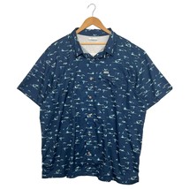 Columbia PFG Shirt Mens 2XL Blue Fishing Geese Fins Birds Button Up Ligh... - $481.66 MXN