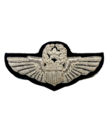 US AIR FORCE COMMAND PILOT WINGS SILVER BULLION BADGE 3 INCHES - CP BRAND - $24.00