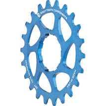 Single Speed Aluminum Cog - 22T, Compatible With 3/32&quot; Chains, Blue - £71.81 GBP