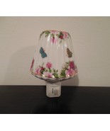 Butterfly Night Light, Porcelain Nightlight, Floral Night Light, Nite Lite - $45.00