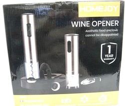 Homejoy Electric Wine Bottle Opener Preserver Stainless Steel Gift Set KP03 NIB - £15.87 GBP