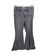 Free People We The Free Twirl Flare Jean Black Size 34 (Actual 36x33) Po... - $137.32 CAD